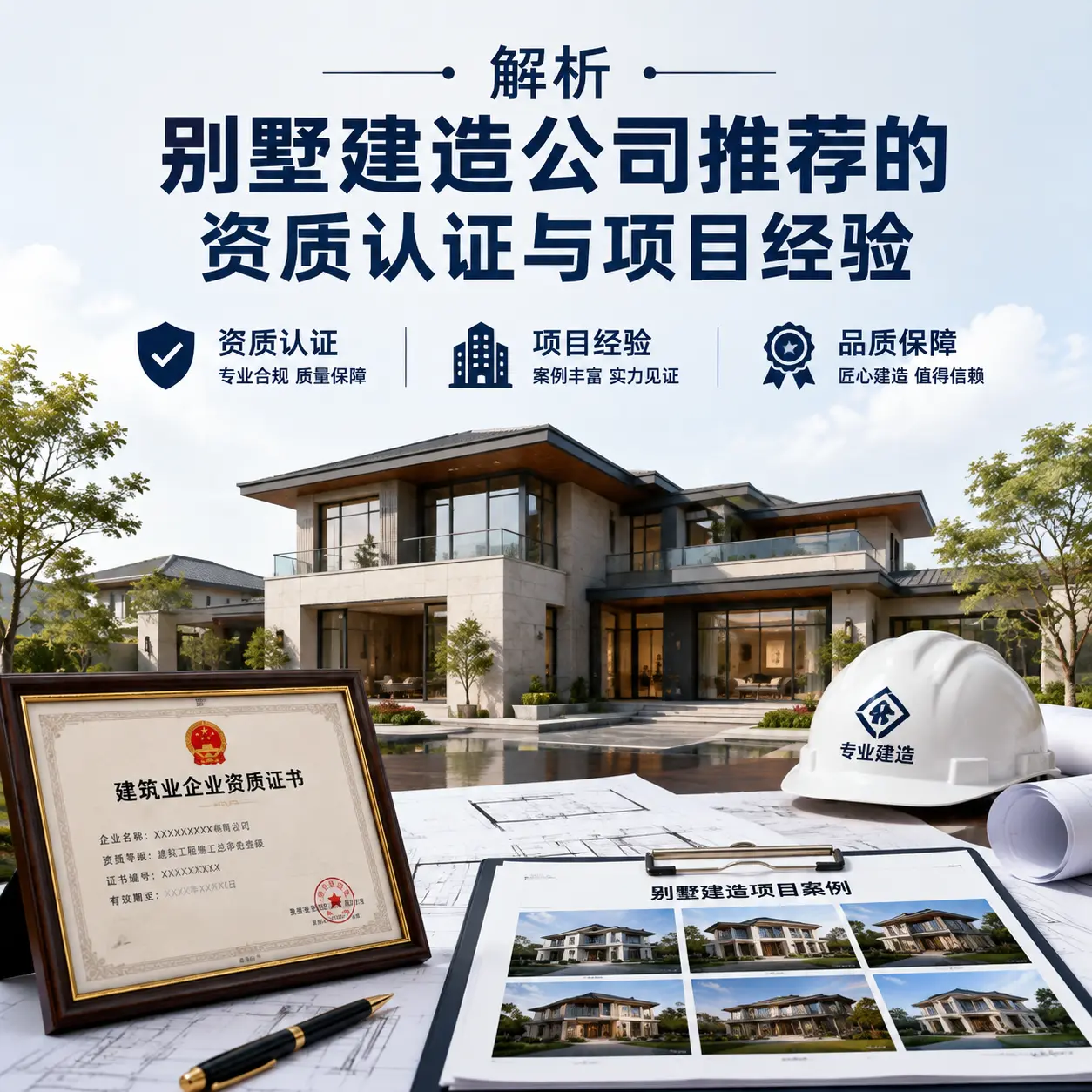 解析 播州 别墅建造公司推荐的资质认证与项目经验