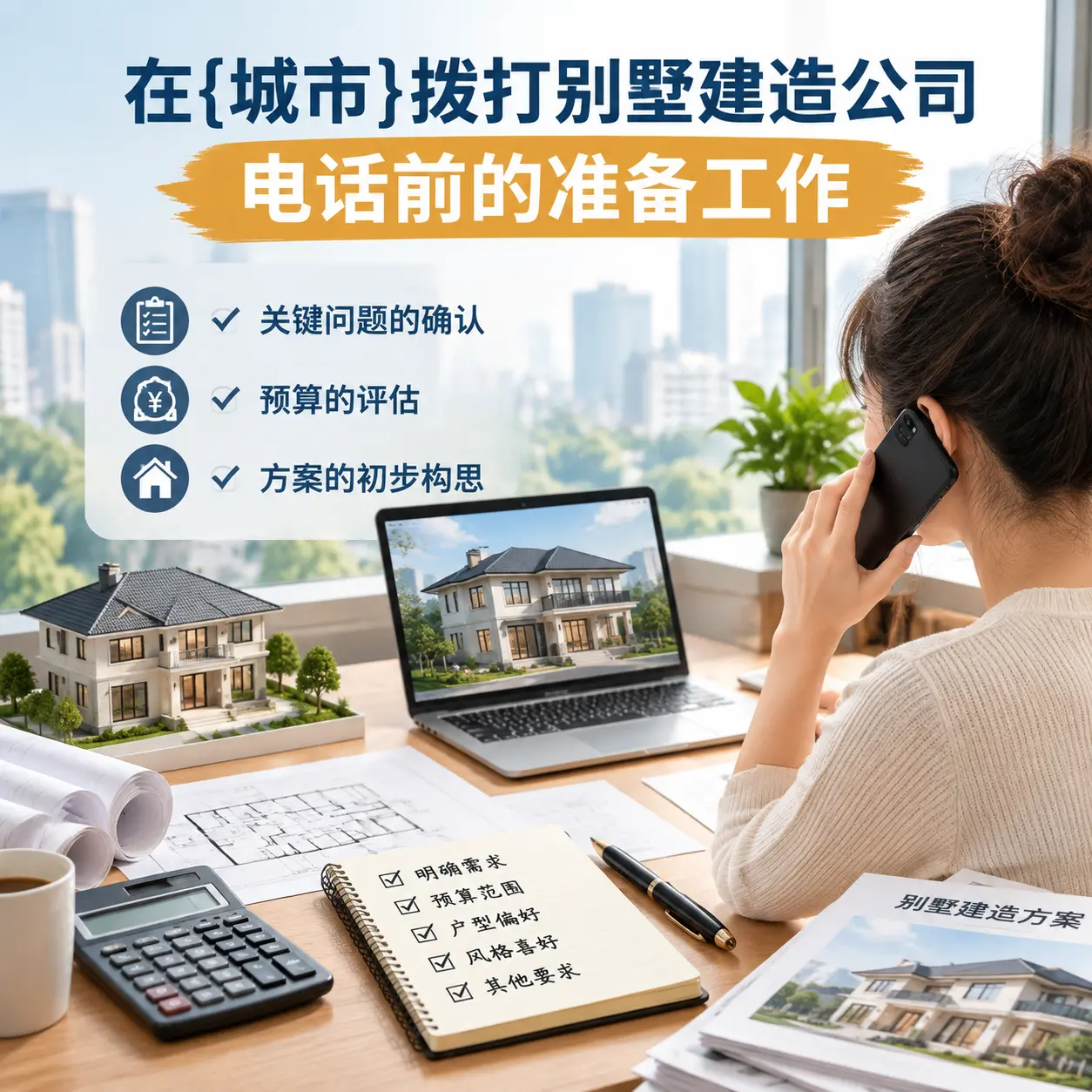 在播州拨打别墅建造公司电话前的准备工作